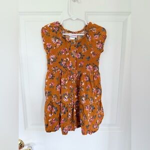 Little Lass Rust Floral Sundress - Size 5t